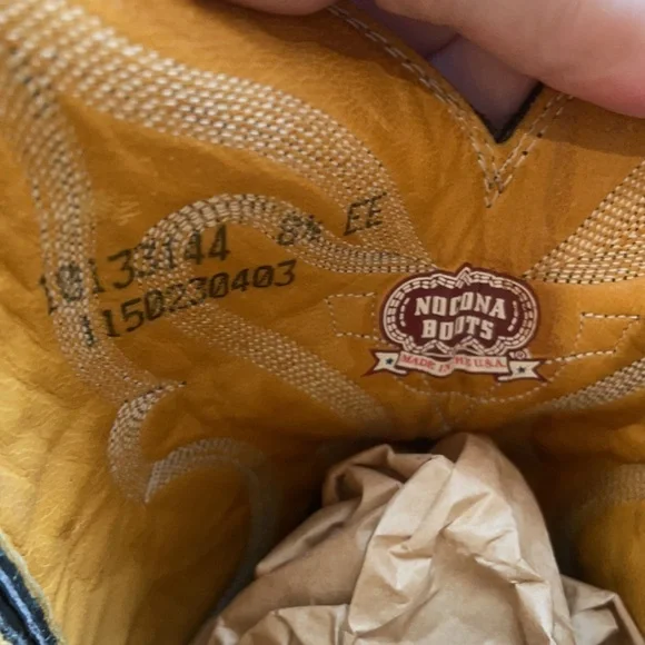 Nocona Gray Cowboy Western Boots Gray Teju Lizard & Leather Men's size 8.5 EE - Picture 12 of 15